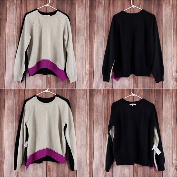 Dorothee Schumacher Womens 5 US XL Multicolor Colorblock Wool Cashmere Sweater - Picture 2 of 12